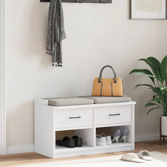 Sandens Eingangsmöbel mit Schuhschrank & Bank White 87x40x50cm