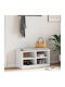 Sandens Mobilier de Intrare cu Dulap pentru Pantofi & Bancă Alb 87x40x50cm