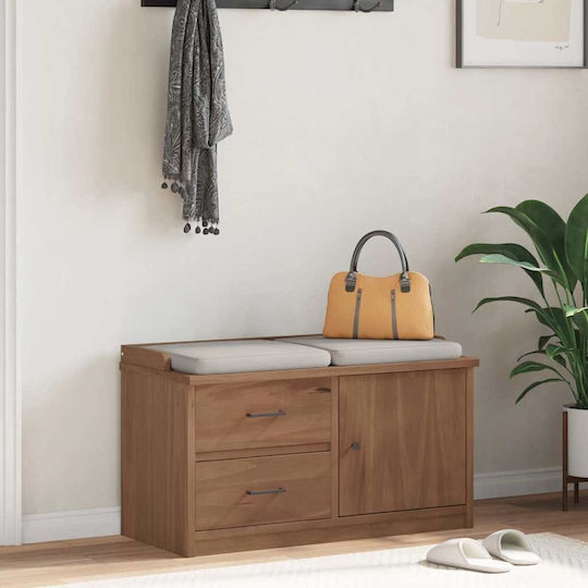 Sandens Entry Furniture with Shoe Rack & Bench Coffee 87x40x50cm Sandens Entry Furniture with Shoe Rack & Bench Coffee 87x40x50cm