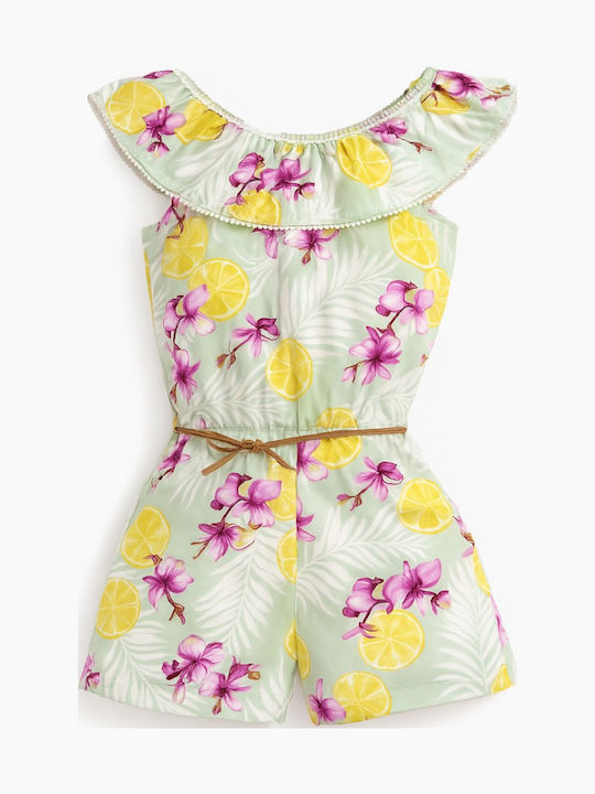Evita Kids' Fabric Jumpsuit Shorts/Bermudas Green Lemon