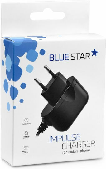 Blue Star Blue Star Handyladegerät mit integriertem Micro-USB Kabel Schwarz