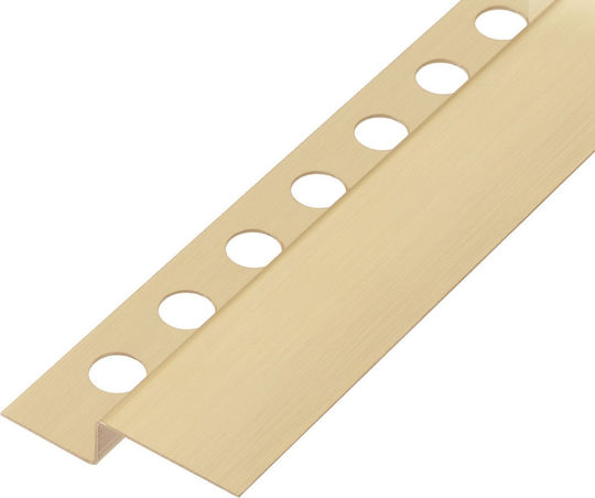 Vordere Duschschwelle 130 cm Bürstengold