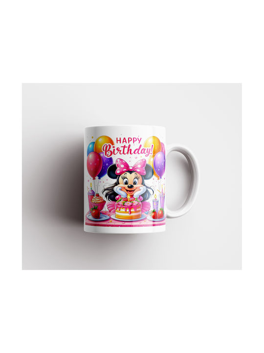 White Ceramic Mug Happy Birthday Dp0128