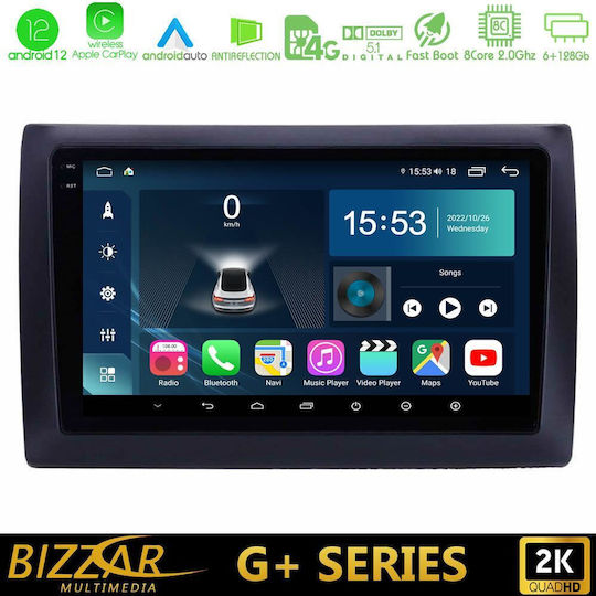 Bizzar Car Audio System for Fiat Stilo 2001-2008 (Bluetooth/USB/WiFi/GPS/Apple-Carplay/Android-Auto) with Touch Screen 9"