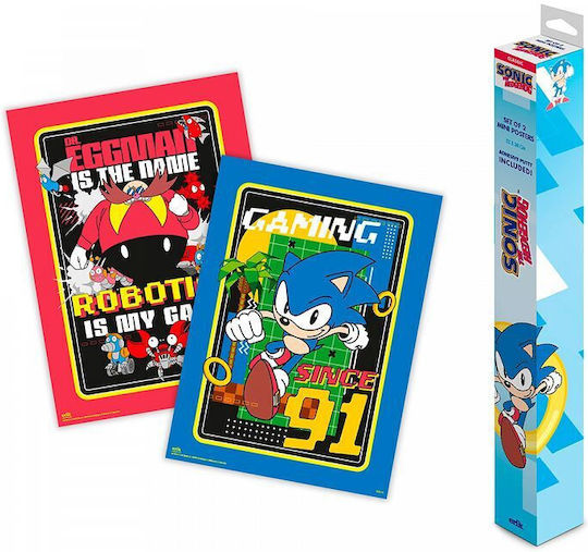 Set of 2 Mini Posters 38x52cm Sonic
