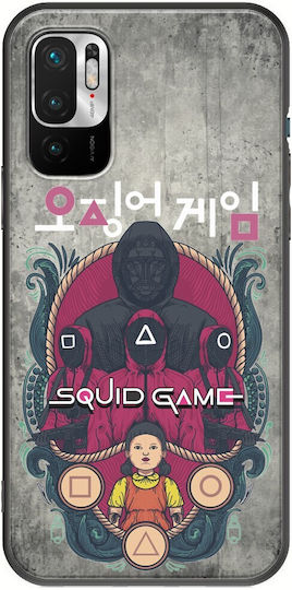 Squid Game Xiaomi Redmi Note 10 5G Schwarzes TPU Schwarzes Silikon