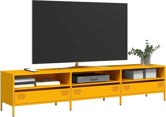 vidaXL TV-Ständer Metall Gelbe Senfgelb M202xT39xH43.5cm