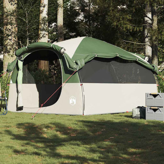 vidaXL Σκηνή Camping Τούνελ Πράσινη για 6 Άτομα