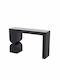 Console Table Black Velvet-Black Metal L120xW32xH75cm