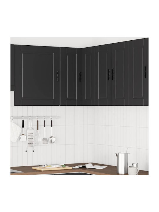 Porto Ъглов Шкаф Окачен Черно 57x57x60бр