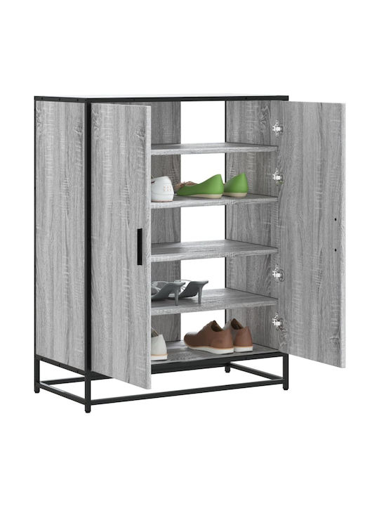 Metallic Shoe Organizer Gray