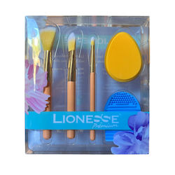 Professional Set with Make Up Brushes and Sponges 5 Pieces