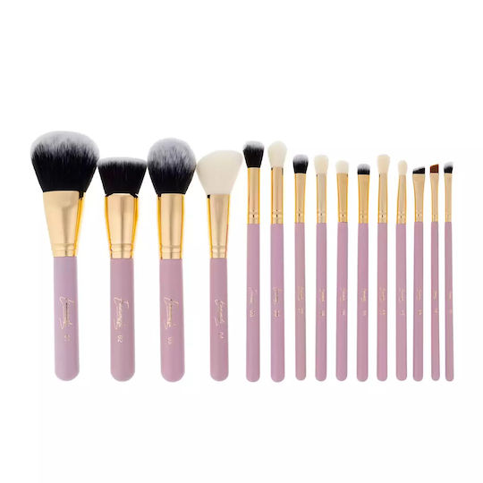 Emmanouela Cosmetics Professional Set with Make Up Brushes for Foundation from Synthetic Bristle The Pro 15pcs