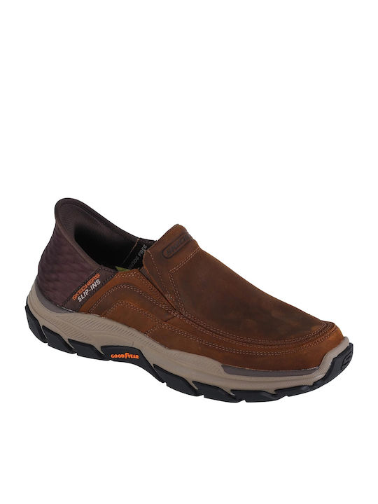 Skechers Respected Men's Slip-Ons Brown