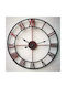 Metal Wall Clock Ø80cm Bordeaux Black Outline Hands Etoile Df246