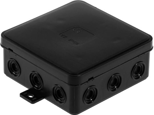 Plastrol Elektrisches Gehäuse für Außenmontage Verzweigung IP54 in Schwarz Farbe