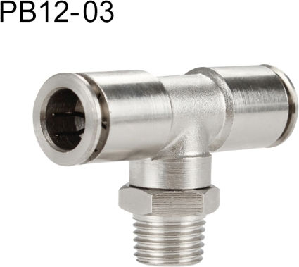 Pb12-03 Laize Nickel-Plated Copper Male Pneumatic Quick Connector