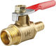 Laize Pneumatic Flexible Tube Connector Copper Ball Valve Specification External 2-barb 8mm