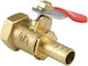 Laize Pneumatic Flexible Tube Connector Copper Ball Valve Specification Internal 3-barb 8mm
