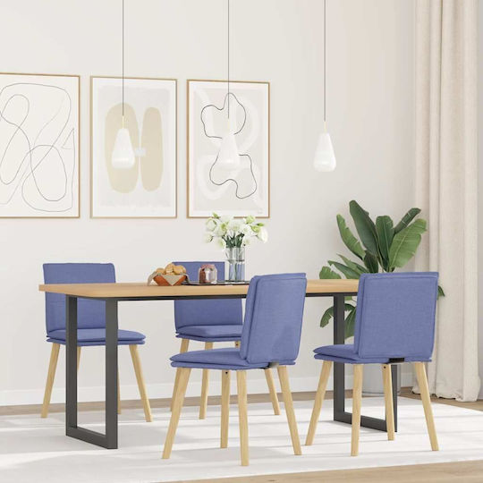 Dining Room Fabric Chair Blue 45x54x86cm 4pcs