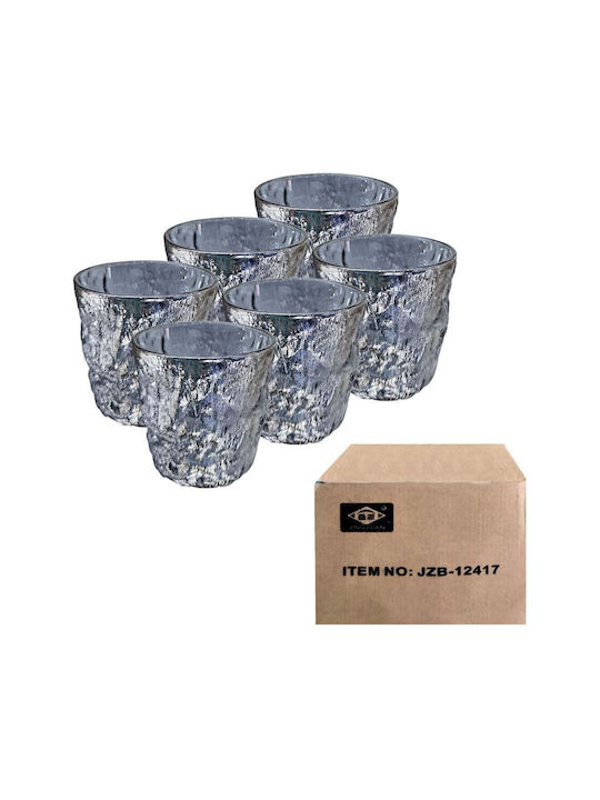 HOMie Set Gläser Wasser aus Glas in Silber Farb...