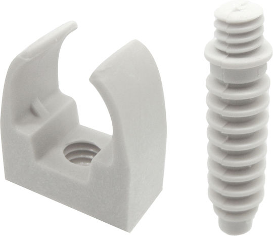 Cleme rotunde albe pentru cabluri 25mm Ecp-25 Chs pachet de 10 bucăți