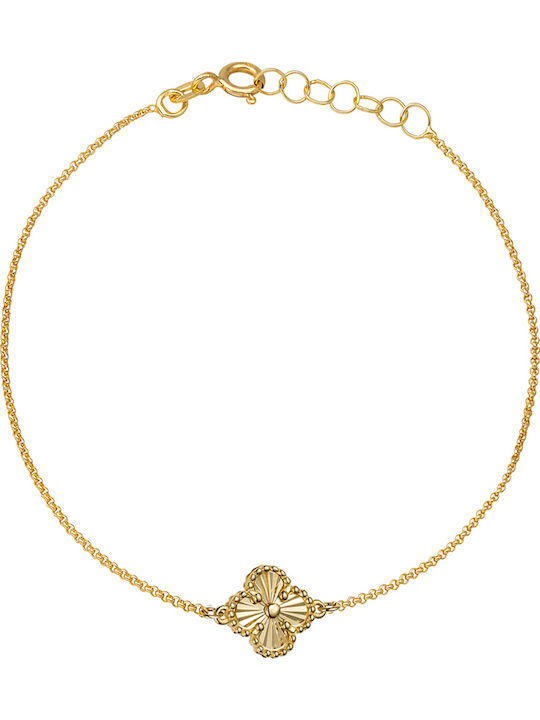 Damen Armband mit Design Blume aus Gold 14K