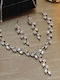 Hair Duty Set with Necklace & Earrings from Brass Gold Plated
