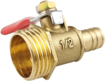 Laize Pneumatic Flexible Hose Connector Copper Ball Valve Specification External 4-barb 10mm