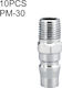Laize Pm-30 10 Pcs C-type Self-lock Air Tube Pneumatic Quick Fitting Connector