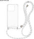 Sonique Armor Clear Silicone Case with Cord for...