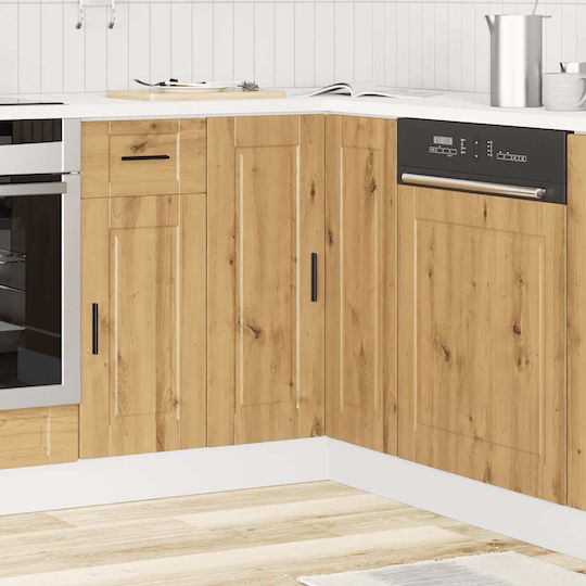 Eckschrank Boden Coffee 75.5x75.5x81.5cm