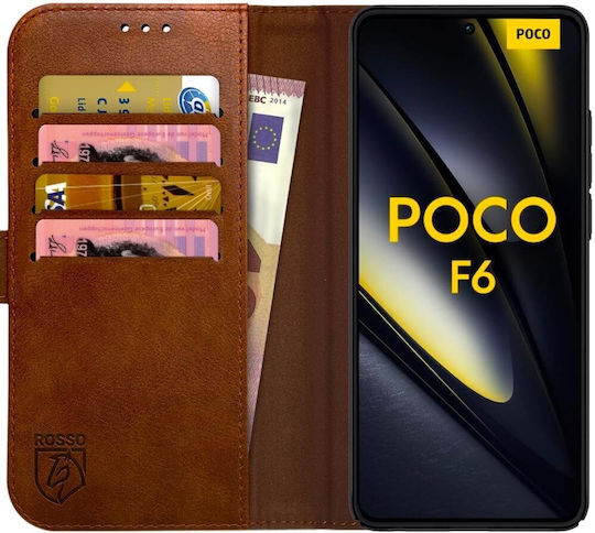 Rosso Element Pu Wallet Δερματίνης / Σιλικόνης Καφέ (Poco F6)