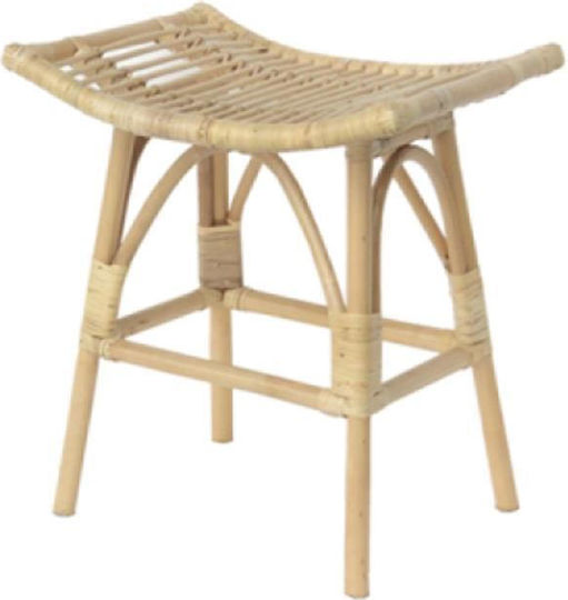 Gartenhocker Außenbereich Rattan Haunani Beiges 50x41x60cm 11186