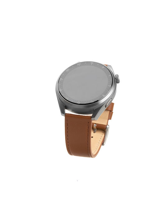 Fixed Λουράκι Δερμάτινο Καφέ (Galaxy Watch4/5/6/7/FE/4 Classic/6 Classic/5 Pro)