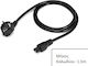 Schuko - IEC C5 / Schuko Cable 1.5m Μαύρο 1-DCCRD016