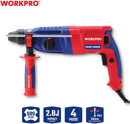 WorkPro Demolition Hammer Electric 800W with Chuck SDS Plus WP470406