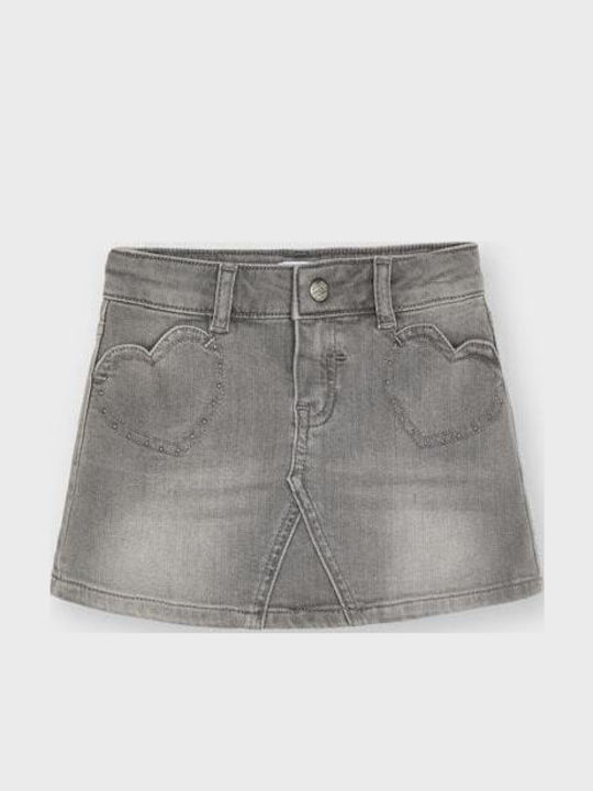 Kids' Denim Skirt Gray