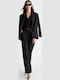 Women's Fabric Trousers Black
