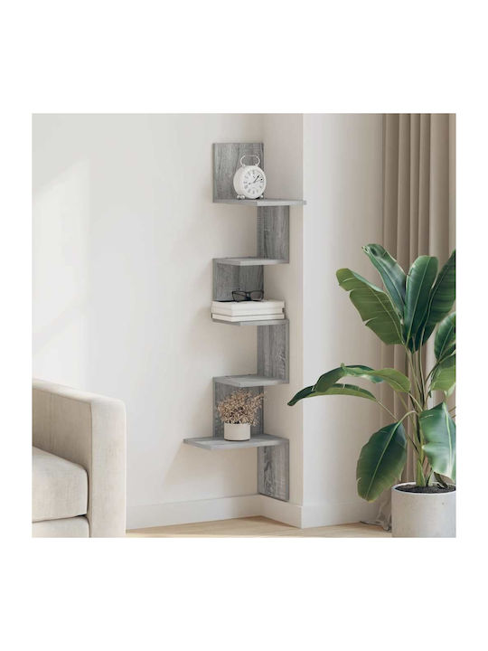 Vidaxl Eck-Wandregal Grau Sonoma 32x32x127,5 cm...