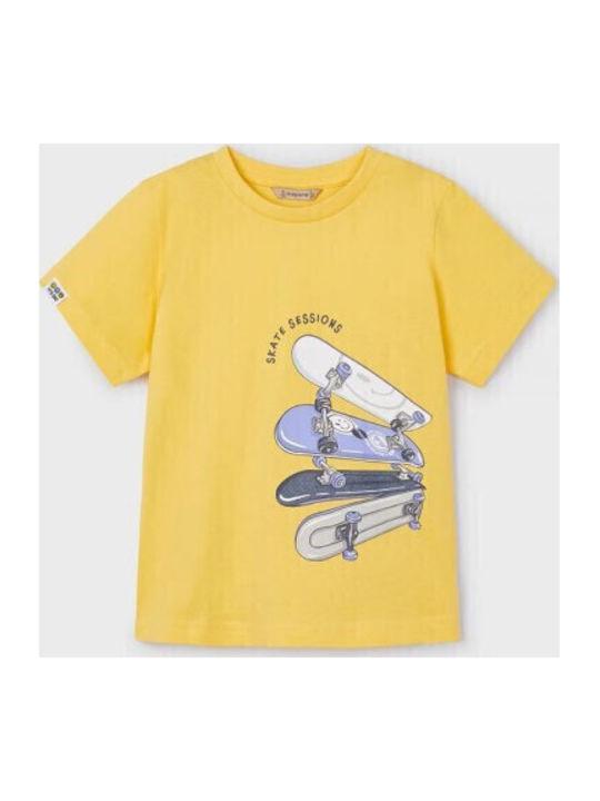 Mayoral Tricou pentru copii Galben Skate