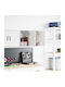 Wall Living Room Cabinet Made of Particle Board White 30x30x41cm