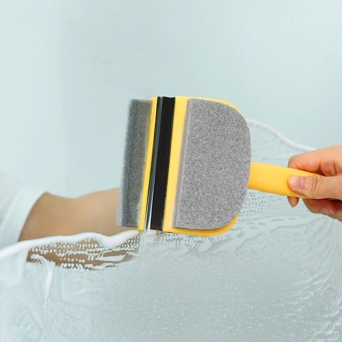 Hygienic Wall Cleaning Brush Bathroom Tile Brush Yellow