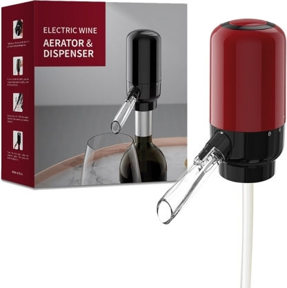 Electric Red Wine Decanter Dispenser Red Style Abs