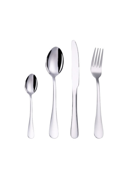 Cutlery Set Stainless Silver 4pcs