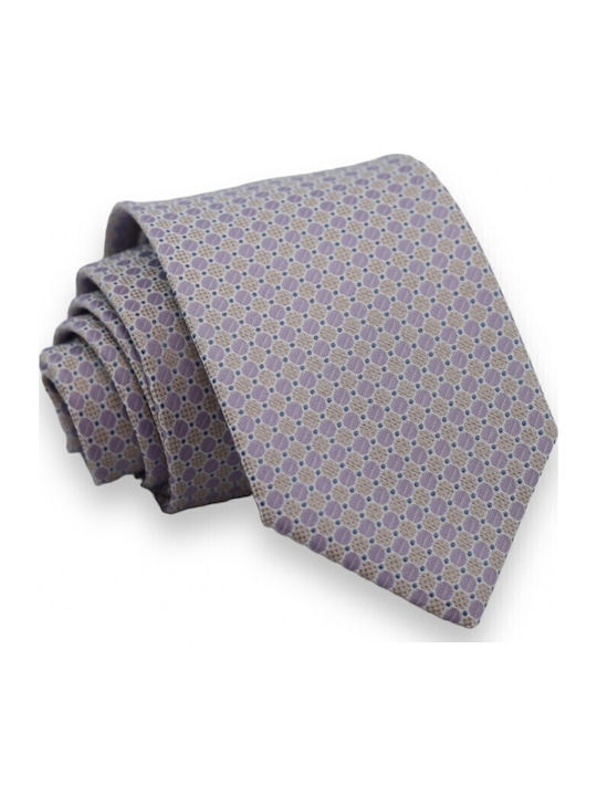 Beige Lilac Tie Round Design 6/7.5cm