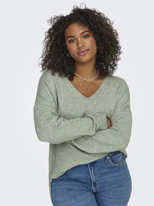 Only Women's Long Sleeve Sweater Cotton Green