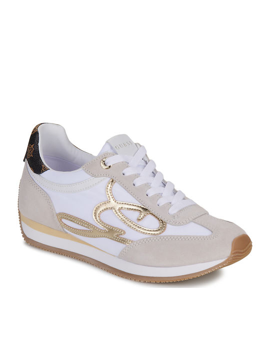 Damen Sneakers Brown- White- Beige