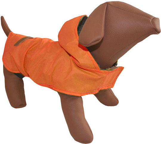 Woofmoda Orange Waterproof Dog Coat with Hood XSmall / XXXLarge with 28cm Back Length