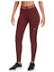 Pro Dri-fit Women's Training Legging Dri-Fit Burgundy